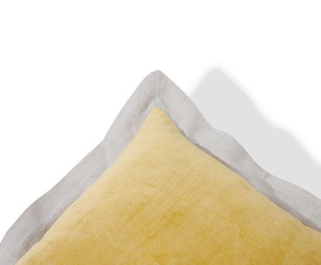 Capa de Almofada de Veludo com abas Kadife - Amarelo | Westwing