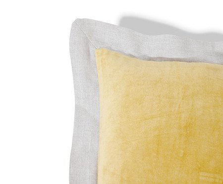 Capa de Almofada de Veludo com abas Kadife - Amarelo | Westwing