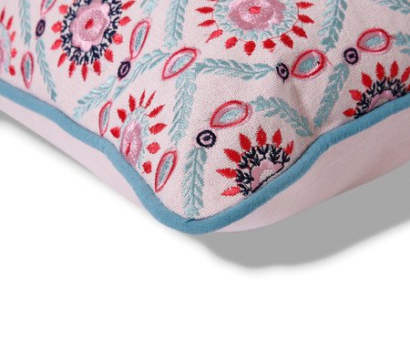Capa de Almofada Bordada Yana com vivo | Westwing