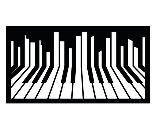 Quadro Vazado Piano, Preto | WestwingNow