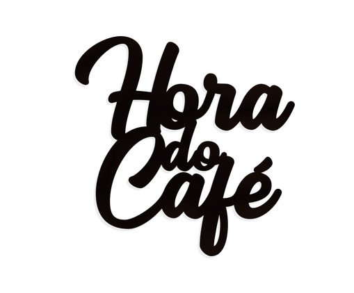 Decorativo de Parede Lettering Hora do Café, Preto | WestwingNow