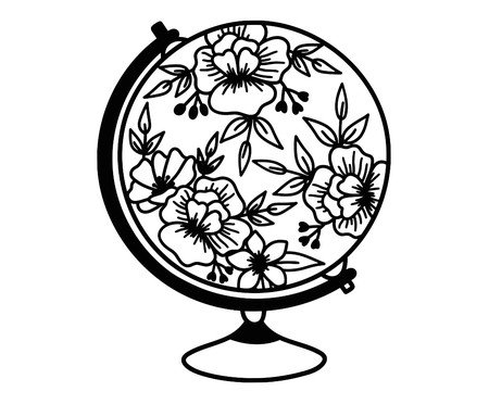 Adorno Vazado Globo Florido | Westwing