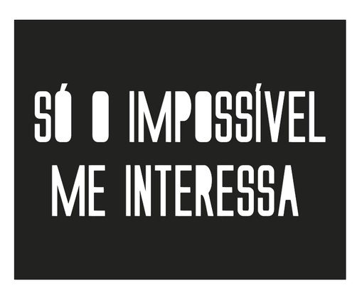 Placa de Madeira Estampada Impossível, Preto | WestwingNow