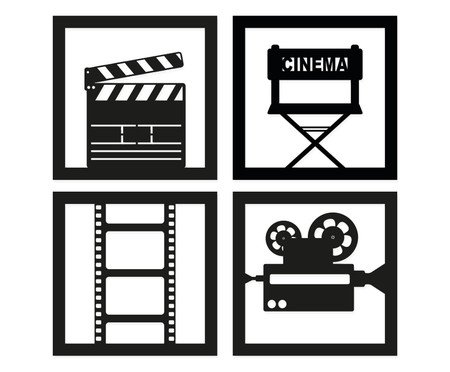 Jogo Quadros Vazados Cinema | Westwing