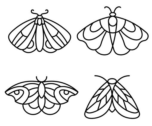 Jogo de Placas Decorativas Mariposas, Preto | WestwingNow