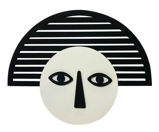 Escultura de Parede Abacaí Off-White, Preto | WestwingNow