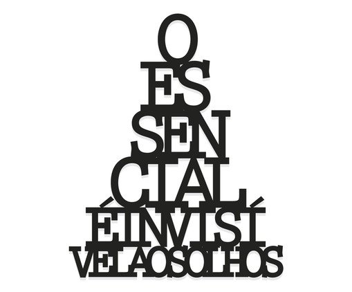 Decorativo de Parede O Essencial, Preto | WestwingNow