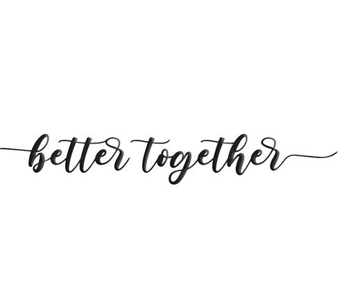 Adorno de Parede Lettering Better Together, Preto | WestwingNow