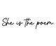 Frase De Parede She Is The Poem, Preto | WestwingNow