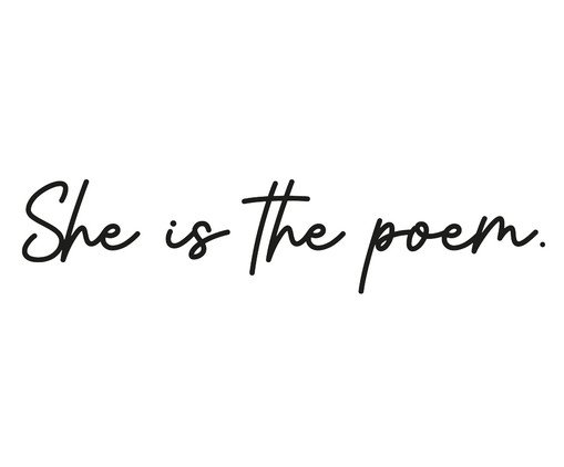 Frase De Parede She Is The Poem, Preto | WestwingNow
