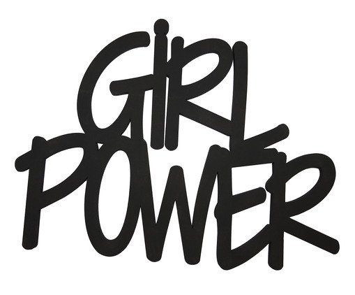 Adorno De Parede Girl Power, Preto | WestwingNow