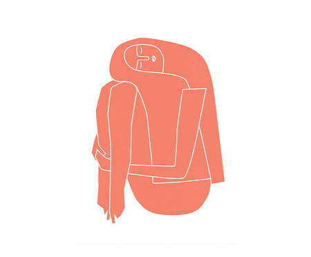 Quadro Sitting Girl Pink - Roseanne Kenny | WestwingNow