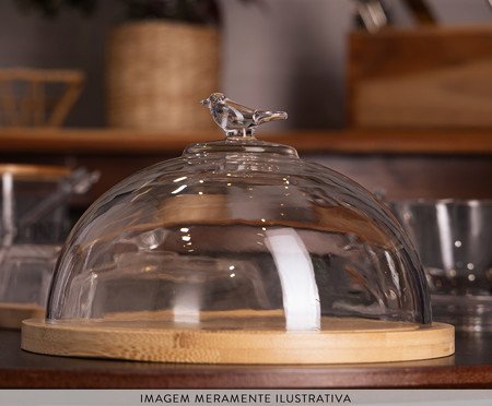 Queijeira com Base de Bambu Bird | Westwing