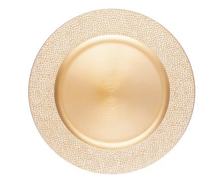 Sousplat de Plástico Moledo Dourado | Westwing