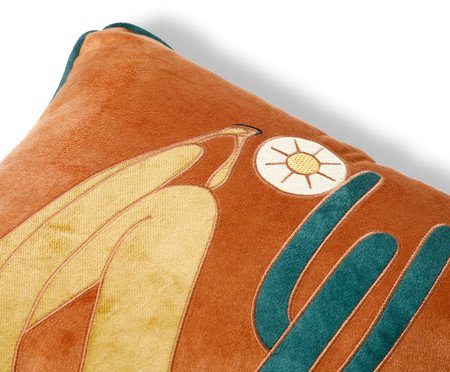 Capa de Almofada Bordada Abaporu de Tarsila do Amaral Terracota | Westwing