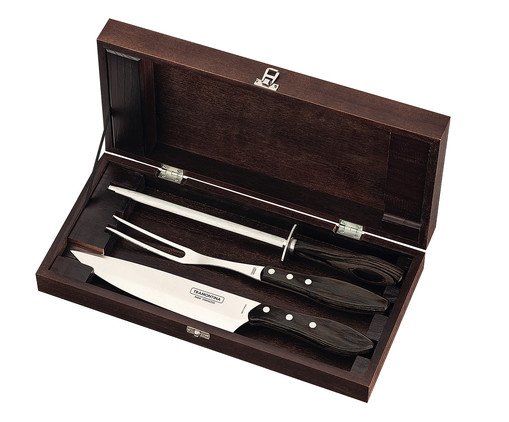 Jogo para Churrasco em Inox Polywood, Preto | WestwingNow