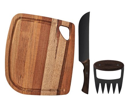 Jogo para Churrasco em Inox Black | Westwing
