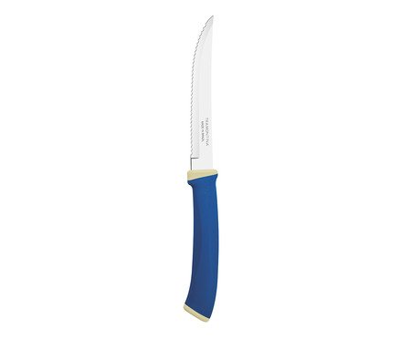 Faca para Churrasco em Inox Felice Azul | Westwing