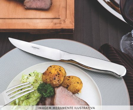Faca para Churrasco Jumbo em Inox Classic | Westwing