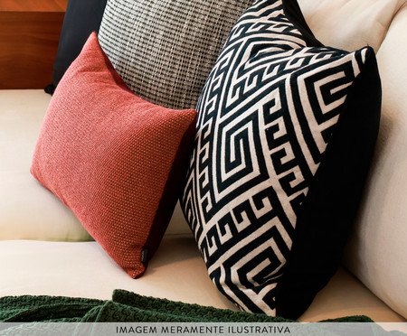 Kit Almofadas Bordô Preto e Marsala | Westwing