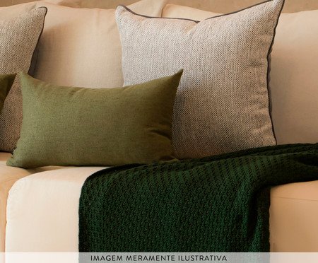 Kit Almofadas Névoa Cinza e Verde Oliva | Westwing
