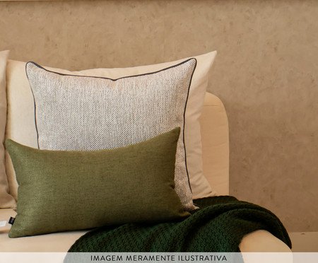 Kit Almofadas Névoa Cinza e Verde Oliva | Westwing