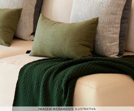 Kit Almofadas Névoa Cinza e Verde Oliva | Westwing