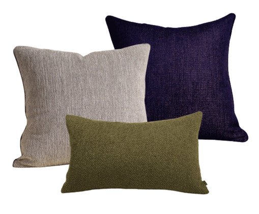 Kit Almofadas Nogueira Azul Marinho e Verde Musgo, multicolor | WestwingNow