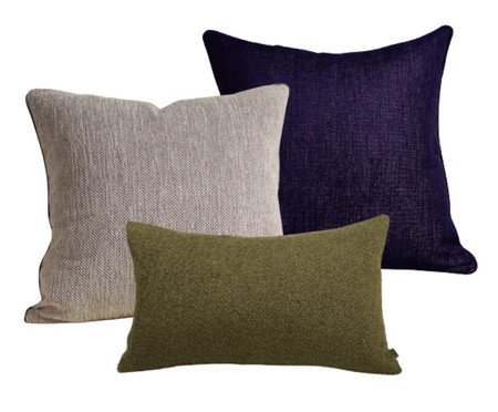 Kit Almofadas Nogueira Azul Marinho e Verde Musgo | Westwing