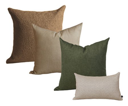 Kit Almofadas Íris Fendi e Verde | Westwing