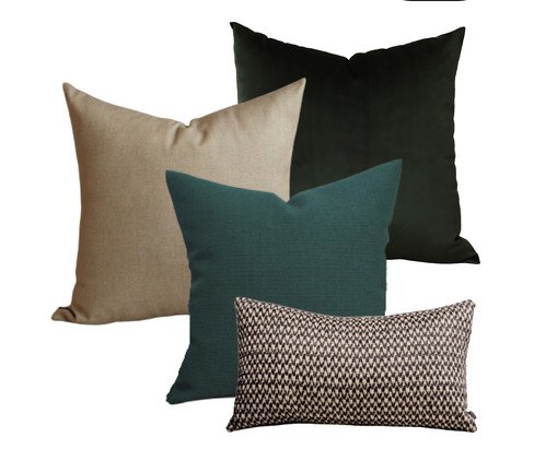 Kit Almofadas Color Zig Zag Preto e Verde Floresta, multicolor | WestwingNow