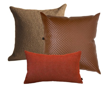 Kit Almofadas Raízes Tons Fendi e Marsala | Westwing