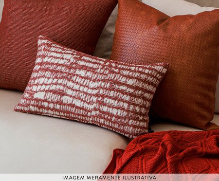 Kit Almofadas Flora em Couro e Tear Marsala | Westwing