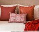 Kit Almofadas Flora em Couro e Tear Marsala, red | WestwingNow