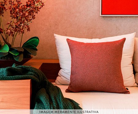 Kit Almofadas Flora em Couro e Tear Marsala | Westwing