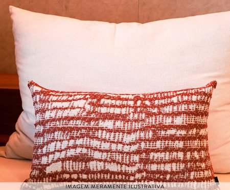 Kit Almofadas Flora em Couro e Tear Marsala | Westwing