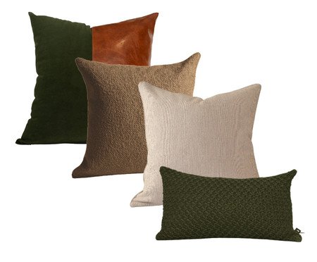 Kit Almofadas Arbóreo Fendi e Tricot Verde | Westwing