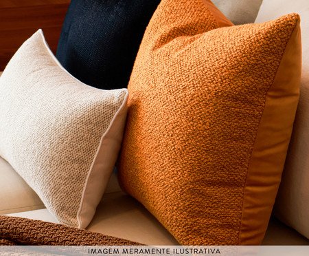 Kit Almofadas Áurea Caramelo e Azul Marinho | Westwing