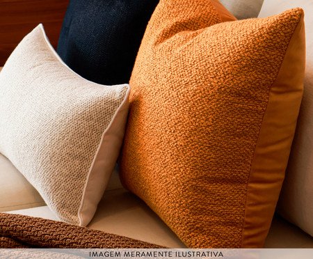 Kit Almofadas Áurea Caramelo e Azul Marinho | Westwing