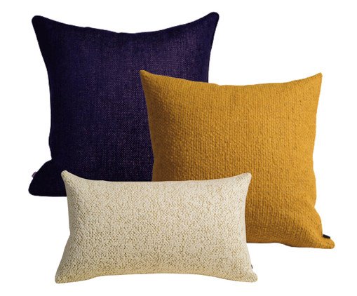 Kit Almofadas Áurea Caramelo e Azul Marinho, multicolor | WestwingNow
