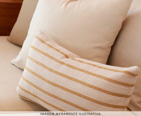 Kit Almofadas Tâmara Tons Off-White e Dourado | Westwing