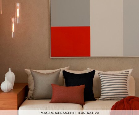 Kit Almofadas Circle Tons Azul Marinho e Marsala Listras | Westwing