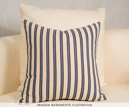 Kit Almofadas Circle Tons Azul Marinho e Marsala Listras | Westwing