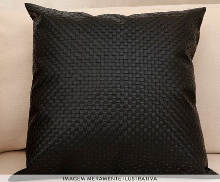 Kit Almofadas Xadrez Preto e Cinza Quadriculado | Westwing