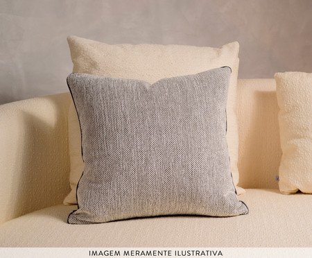 Kit Almofadas Xadrez Preto e Cinza Quadriculado | Westwing