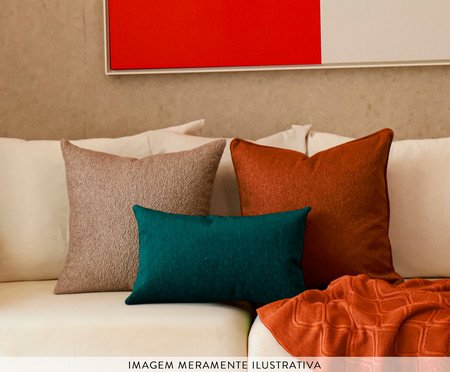 Kit Almofadas Solo Turquesa e Acobreado | Westwing