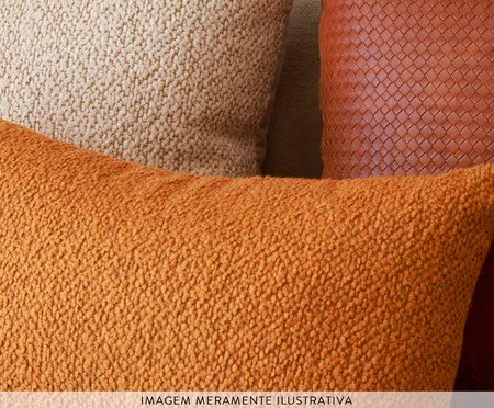 Kit Almofadas Damasco Tons Caramelo e Off-White | Westwing