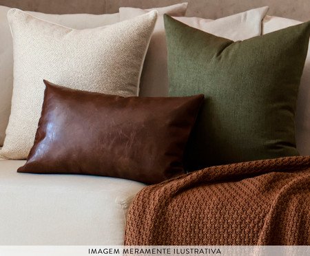 Kit Almofadas Seiva Off-White e Verde | Westwing