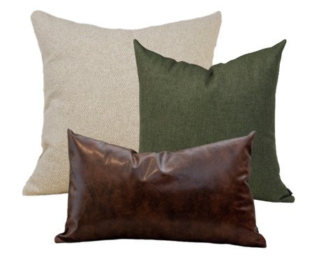 Kit Almofadas Seiva Off-White e Verde | Westwing