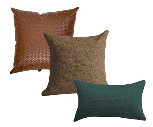 Kit Almofadas Jasmim Verde Floresta e Rosê, multicolor | WestwingNow